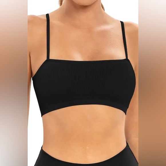SHEIN Black Bra Basic Bralette Lace Peak-A-Boo Trim Top Shirt Adjustable Strap - Picture 3 of 15